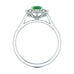 White Gold Halo Emerald Engagement Ring  oval shape