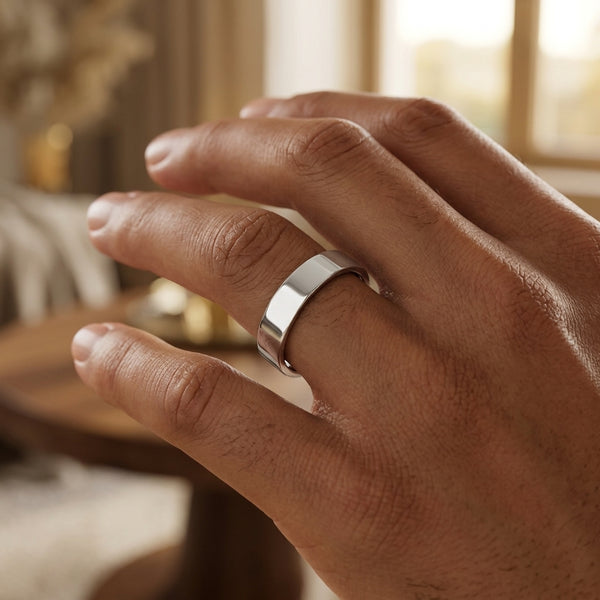 Mens Flat Court Wedding Ring