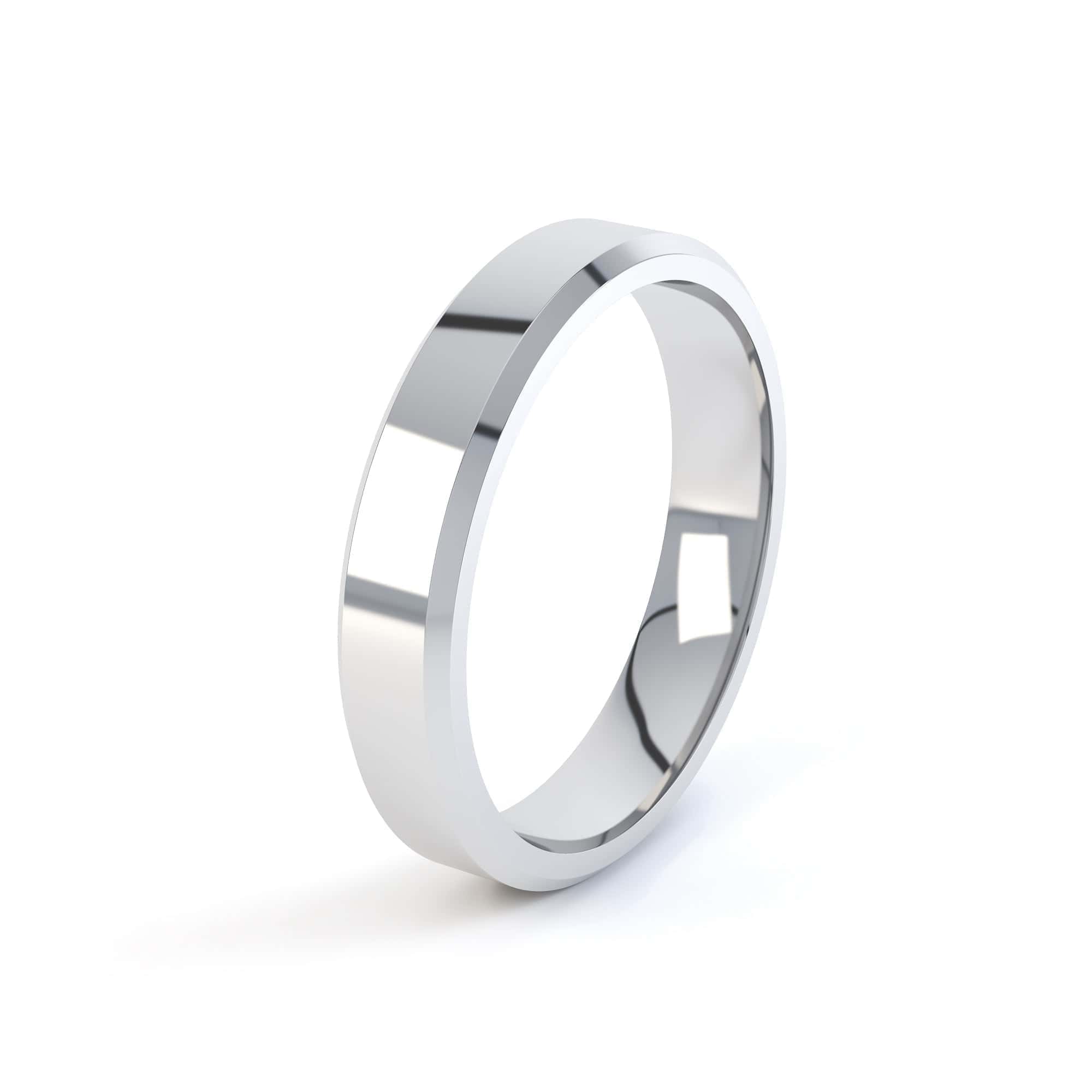 Mens Bevelled Wedding Ring
