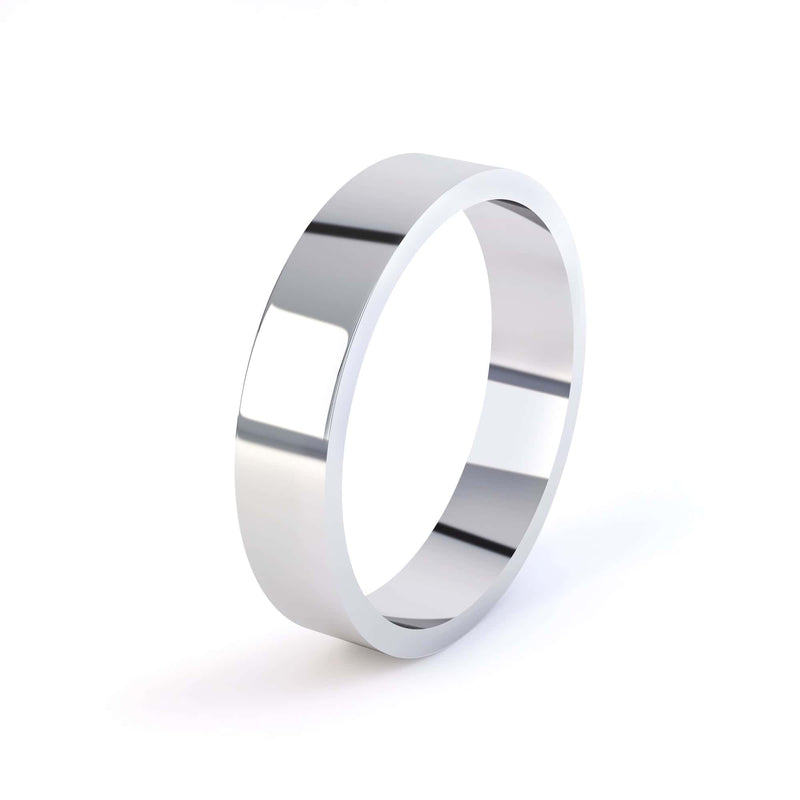 Mens Flat Wedding Ring