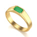 emerald gold Engagement ring Octagon shape