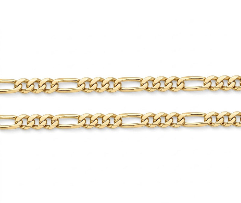 9ct Yellow Gold Figaro Chain (3.2mm)