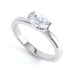 Oval Cut Centre Stone, Twist Shank, Diamond Engagement Ring