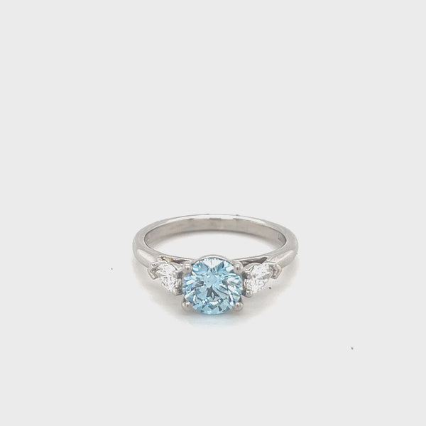 Blue Diamond Ring