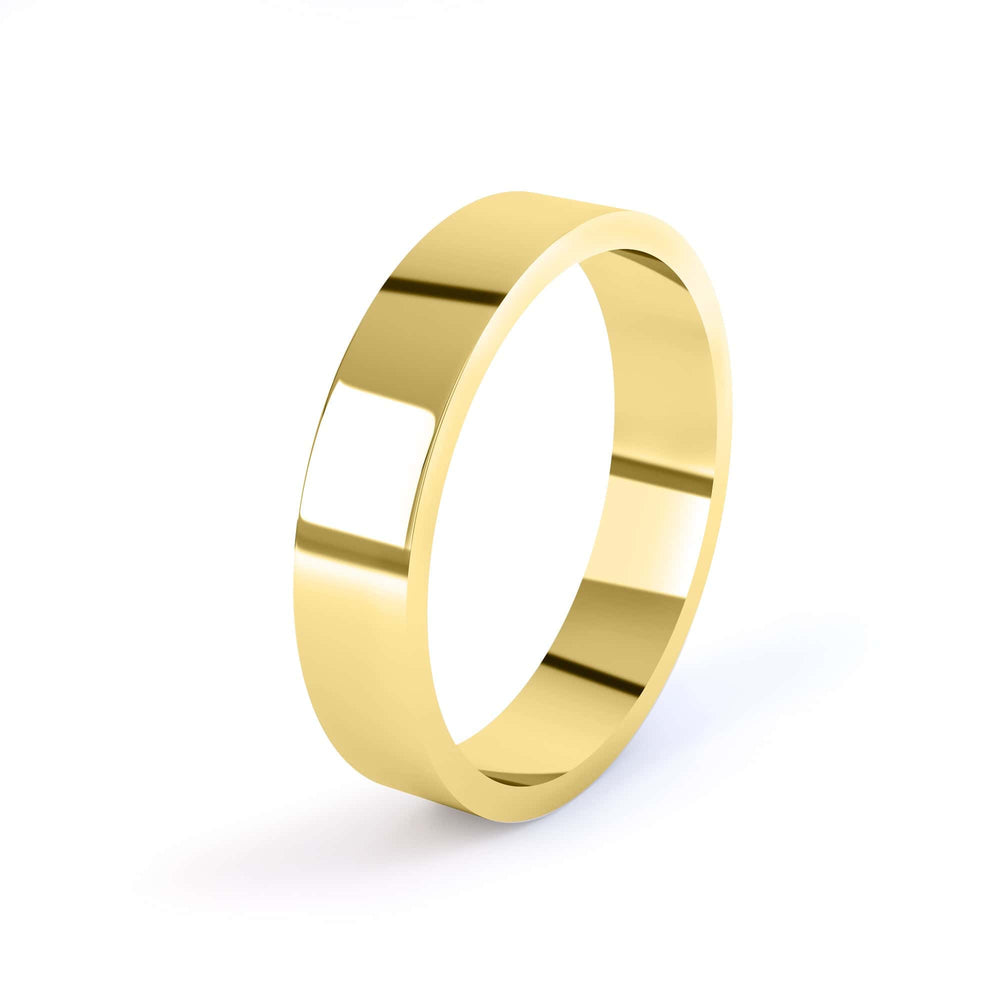 Mens Flat Wedding Ring