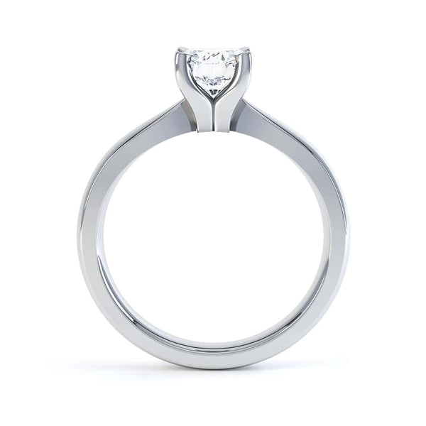Round Brilliant Cut Centre Stone, 4 claw, Knife Edge Shoulders, Diamond Engagement Ring