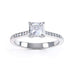 Princess Cut Centre Stone, Four Claw, Parallel Shoulders, Diamond Engagement Ring