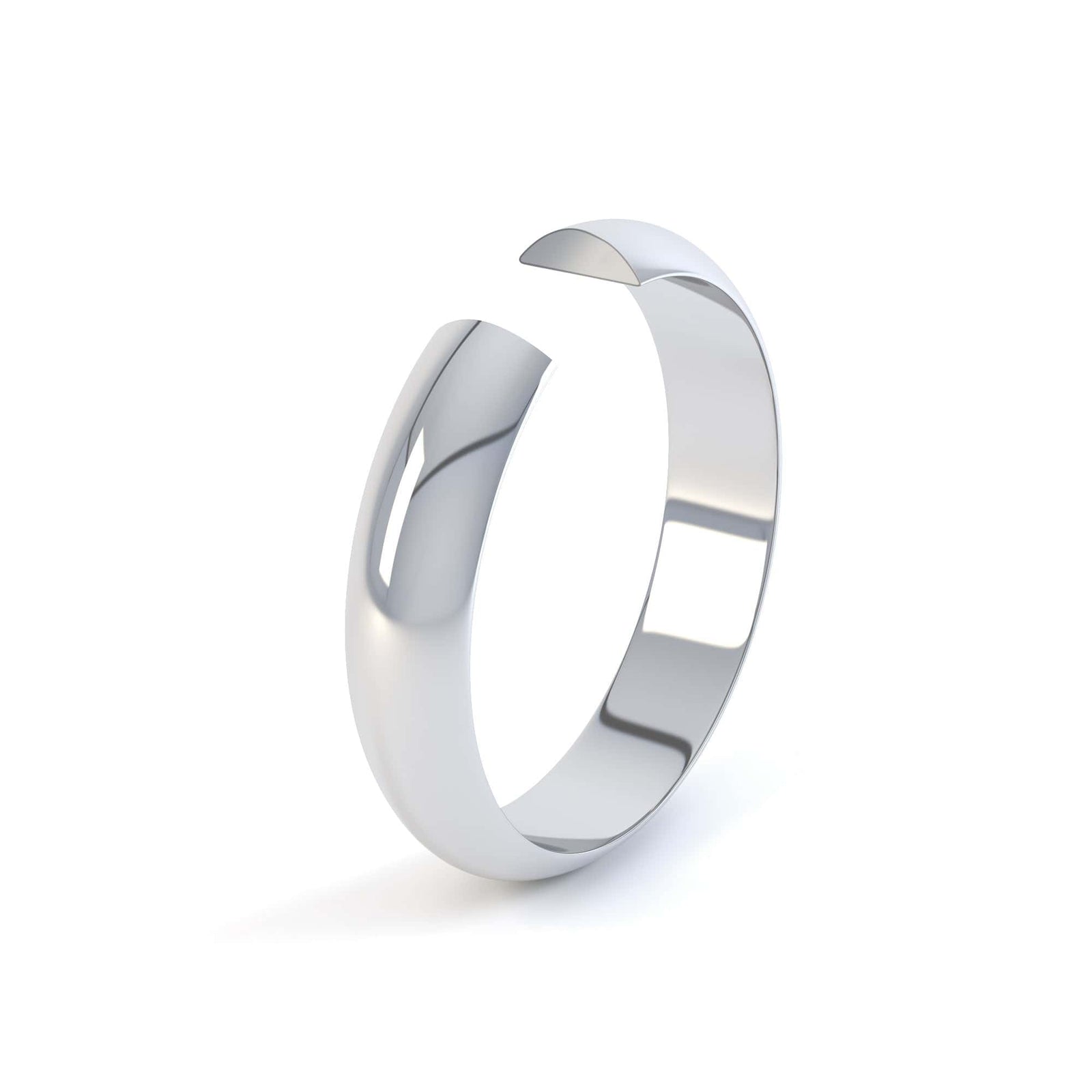 Ladies D Shape Wedding Ring