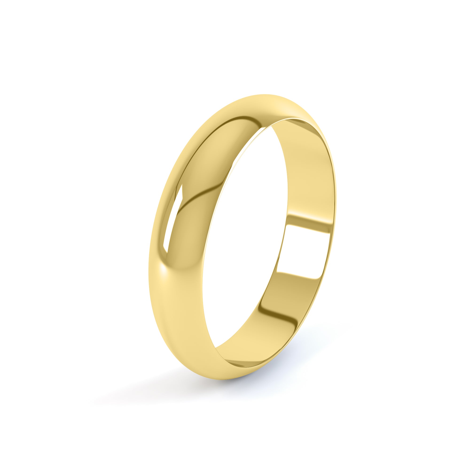 Mens D Shape Wedding Ring