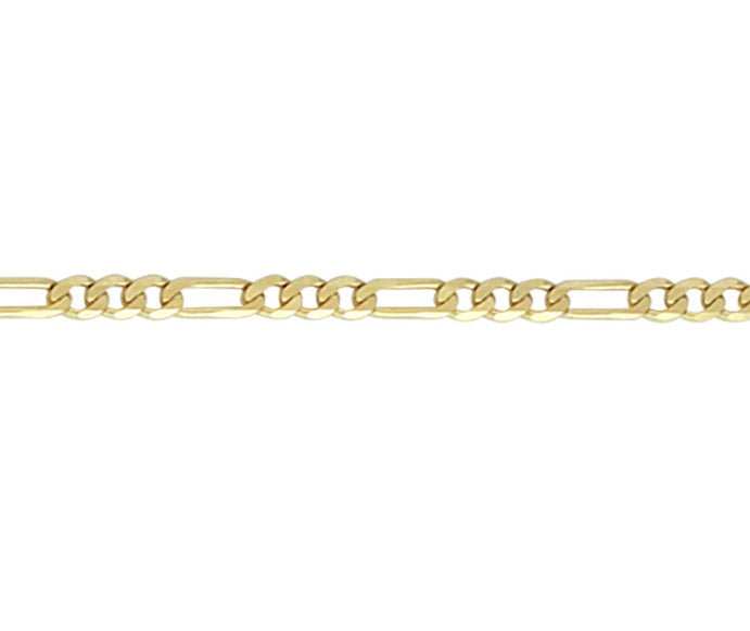 9ct Yellow Gold Figaro Chain (3.2mm)