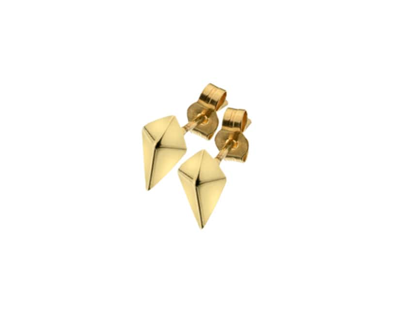 9ct Yellow Gold Kite Earring Studs