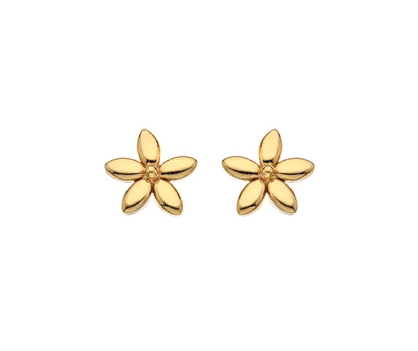 9ct Yellow Gold Flower Stud