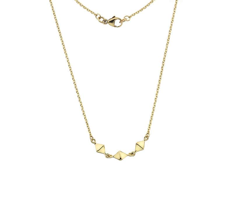 9ct Yellow Gold Twist Triple Cube Pendant