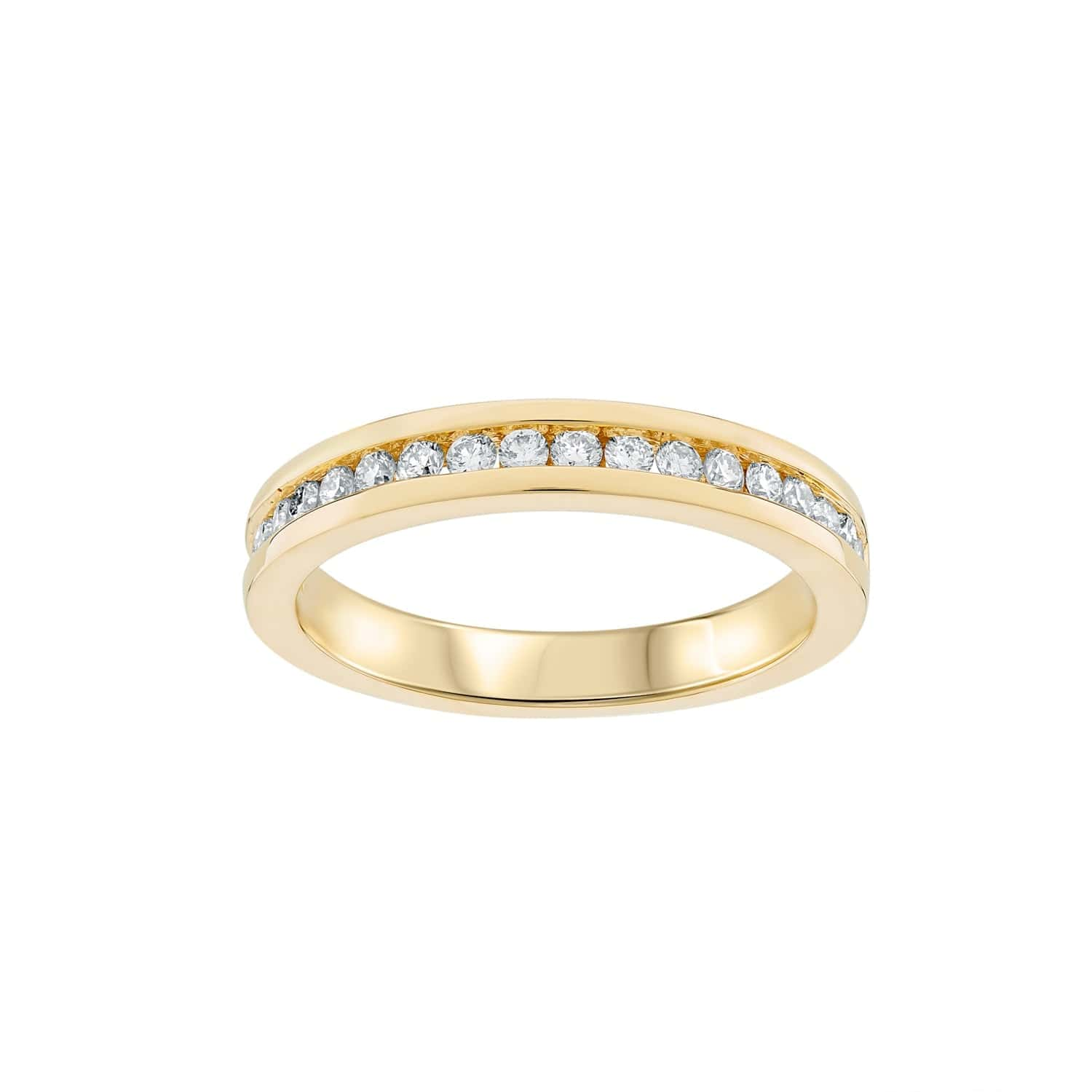 Diamond Channel Set Half Eternity Ring