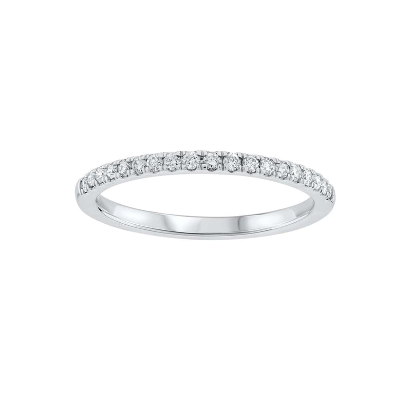 Thick Diamond Scallop Set Half Eternity Ring