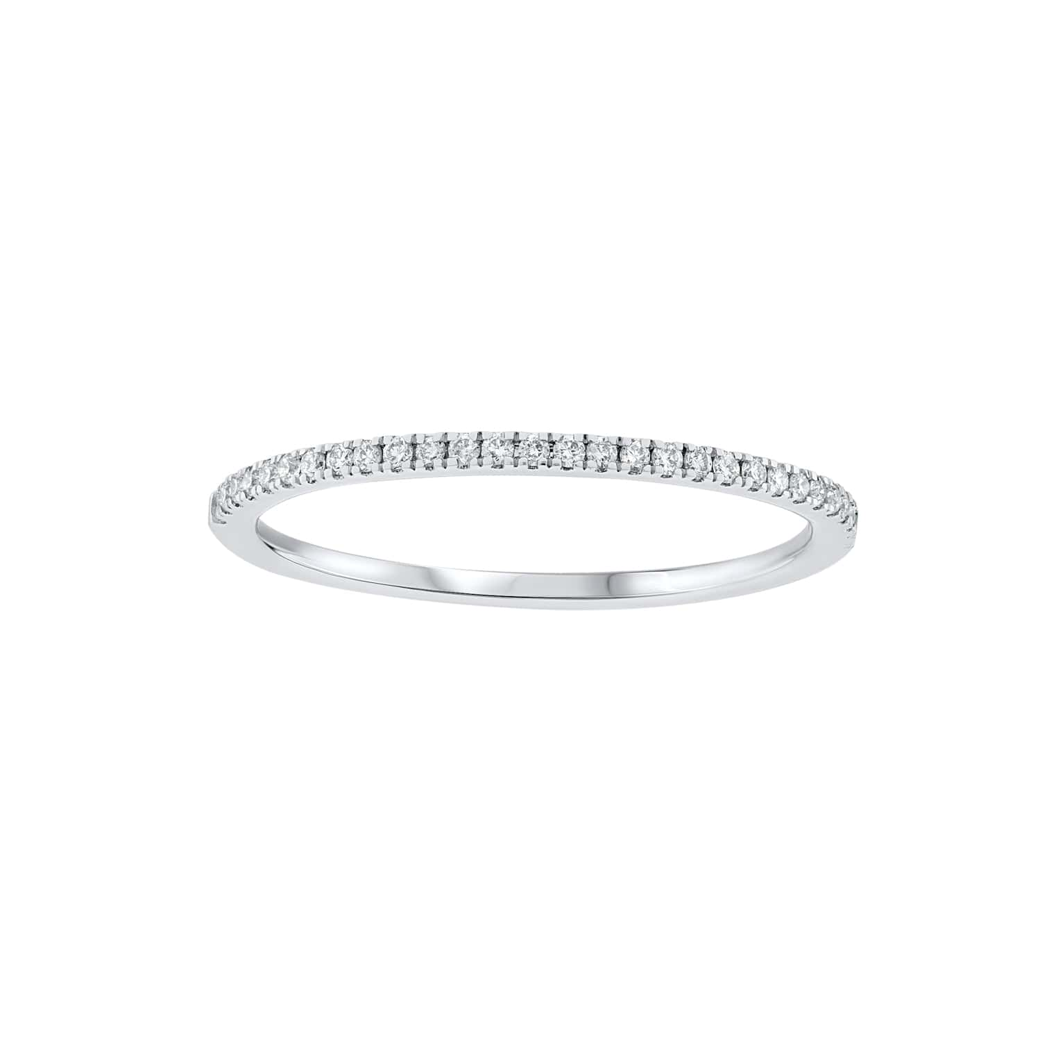 Thin Diamond Scallop Set Half Eternity Ring