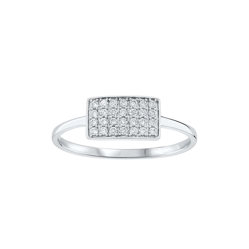 Rectangle Diamond Cluster Dress Ring