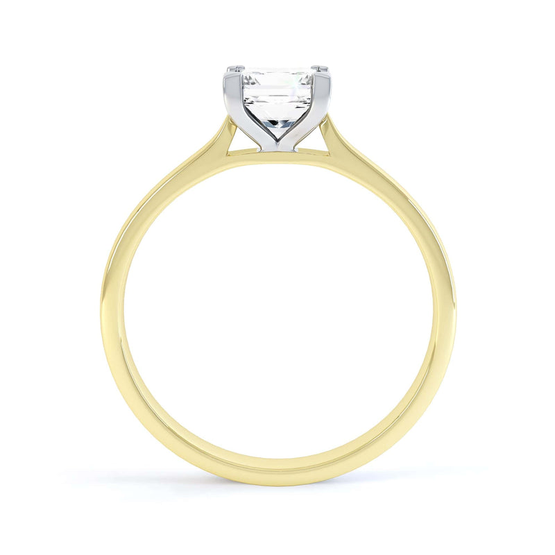 Princess Cut Centre Stone, Four Claw, Parallel Shoulders, Diamond Engagement Ring