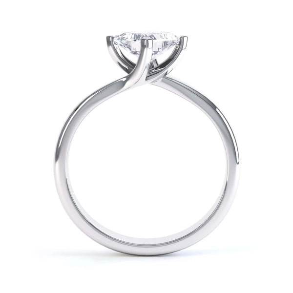 Princess Cut Centre Stone, Four Claw Twist, Diamond Engagement Ring