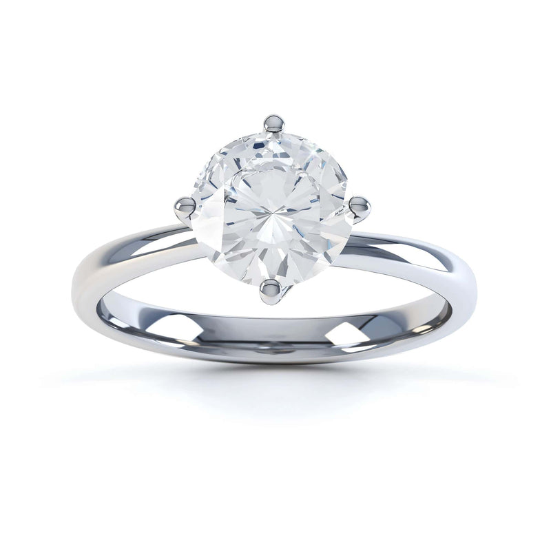 Round Brilliant Cut Centre Stone, Four Claw Twist, Diamond Engagement Ring