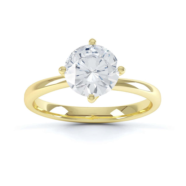 Round Brilliant Cut Centre Stone, Four Claw Twist, Diamond Engagement Ring