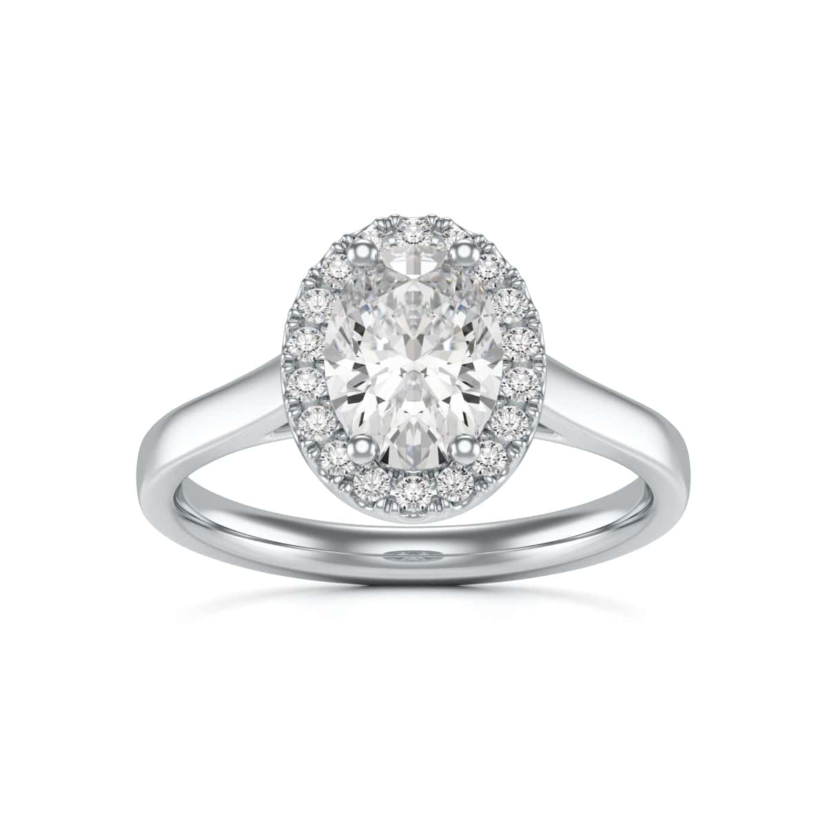 Oval Halo Diamond Engagement Ring