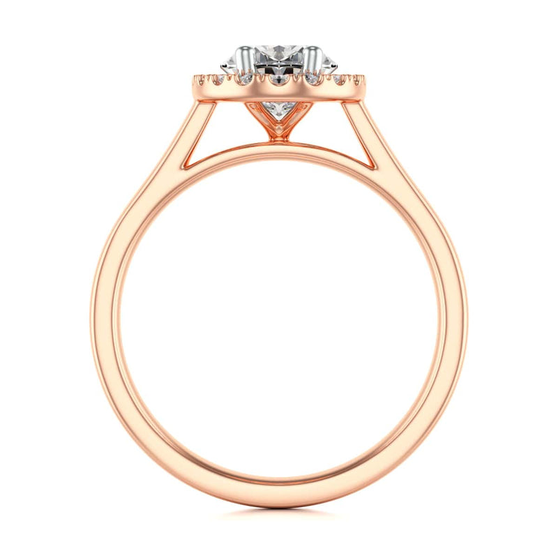 18ct Gold  Halo Diamond Engagement Ring - Oval Shape