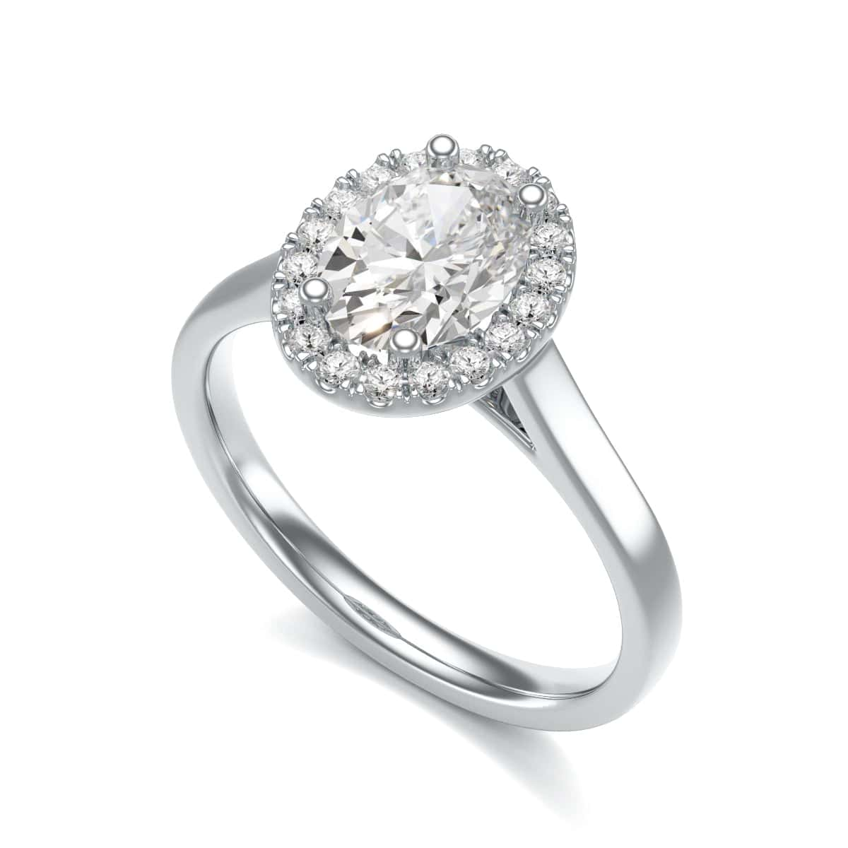 Oval Halo Diamond Engagement Ring