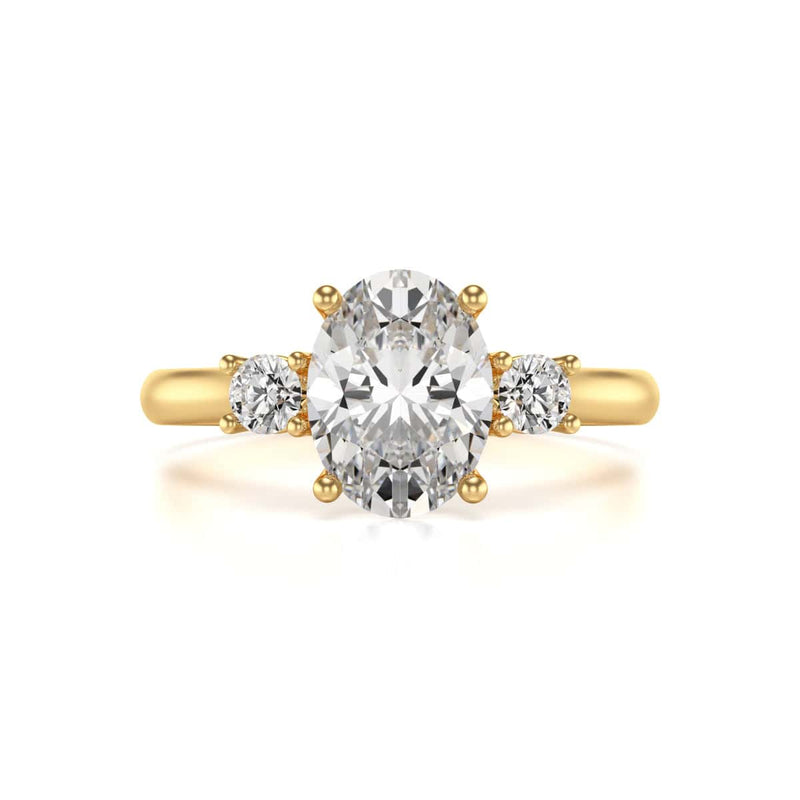 Diamond Engagement Ring- Oval Trilogy
