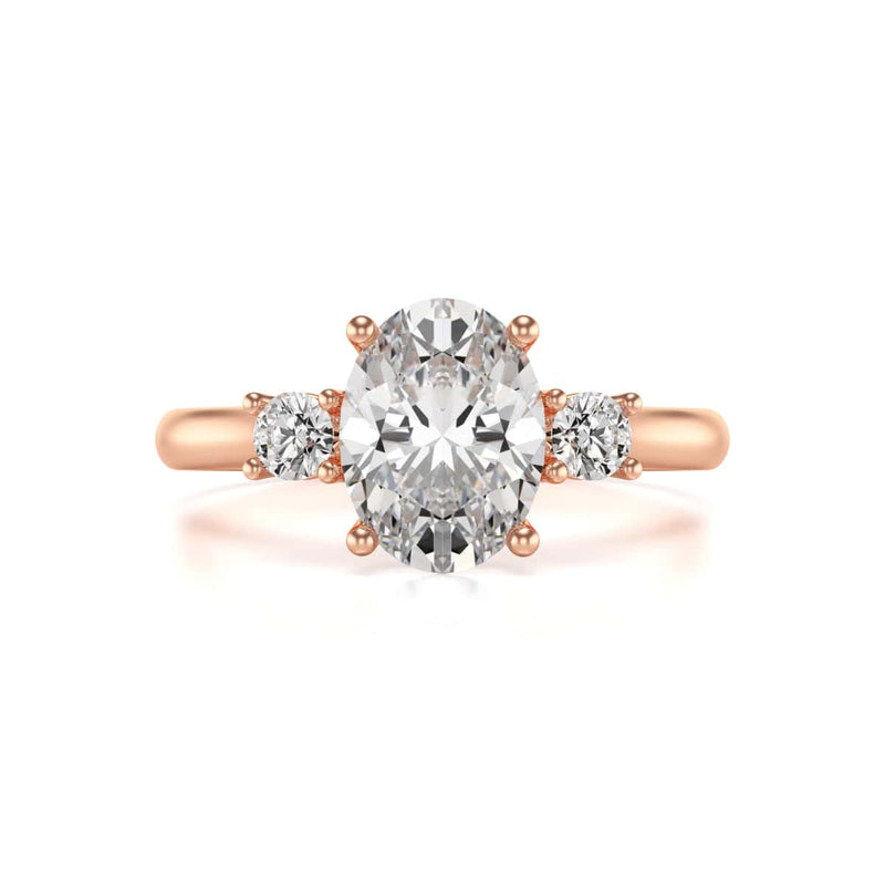 Diamond Engagement Ring- Oval Trilogy