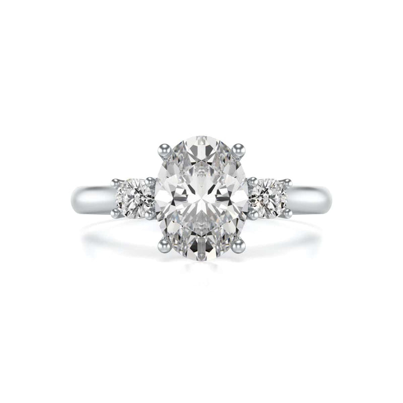 Diamond Engagement Ring- Oval Trilogy