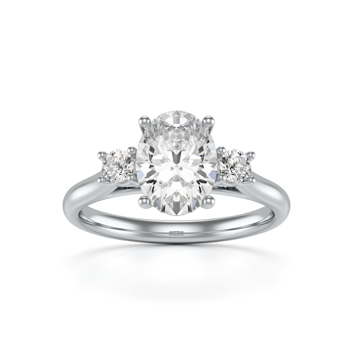 Diamond Engagement Ring- Oval Trilogy