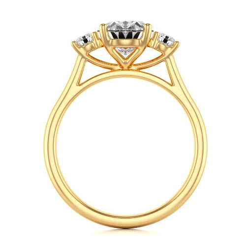 Diamond Engagement Ring- Oval Trilogy