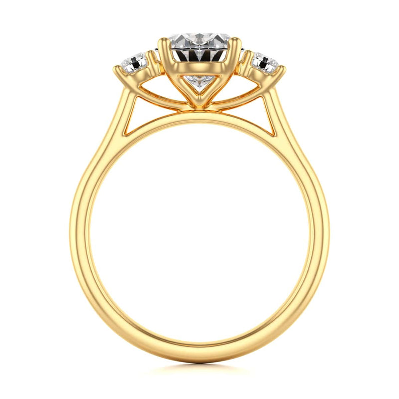 Diamond Engagement Ring- Oval Trilogy