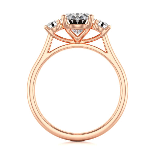 Diamond Engagement Ring- Oval Trilogy