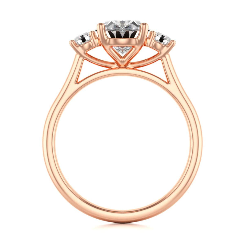 Diamond Engagement Ring- Oval Trilogy