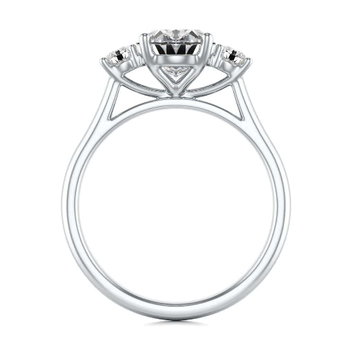Diamond Engagement Ring- Oval Trilogy