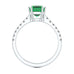 Emerald with Diamond Set Shoulders Dress Ring