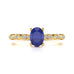 Oval Shape Blue Sapphire Engagement Ring in 18ct Gold and Platinum