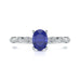Oval Shape Blue Sapphire Engagement Ring in 18ct Gold and Platinum