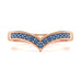 Blue Sapphire Wishbone Ring