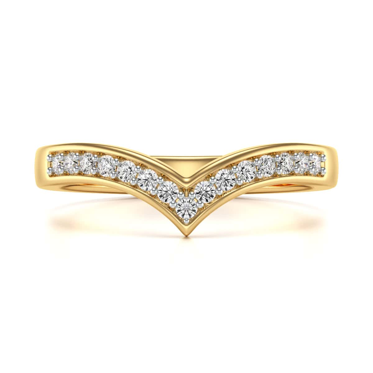 Diamond Wishbone Chevron Ring