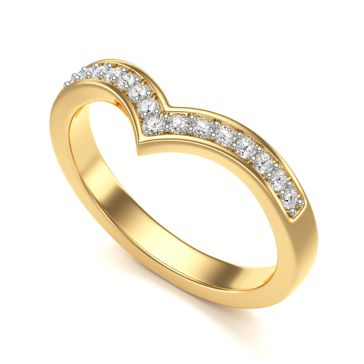 Diamond Wishbone Chevron Ring