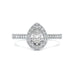 18ct Gold Halo Diamond Engagement Ring - Pear Shaped