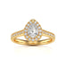 18ct Gold Halo Diamond Engagement Ring - Pear Shaped