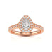 18ct Gold Halo Diamond Engagement Ring - Pear Shaped