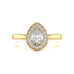 18ct Gold Halo Diamond Engagement Ring - Pear Shaped