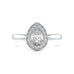 18ct Gold Halo Diamond Engagement Ring - Pear Shaped