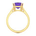 Emerald Cut Amethyst Solitaire Dress Ring