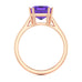 Emerald Cut Amethyst Solitaire Dress Ring